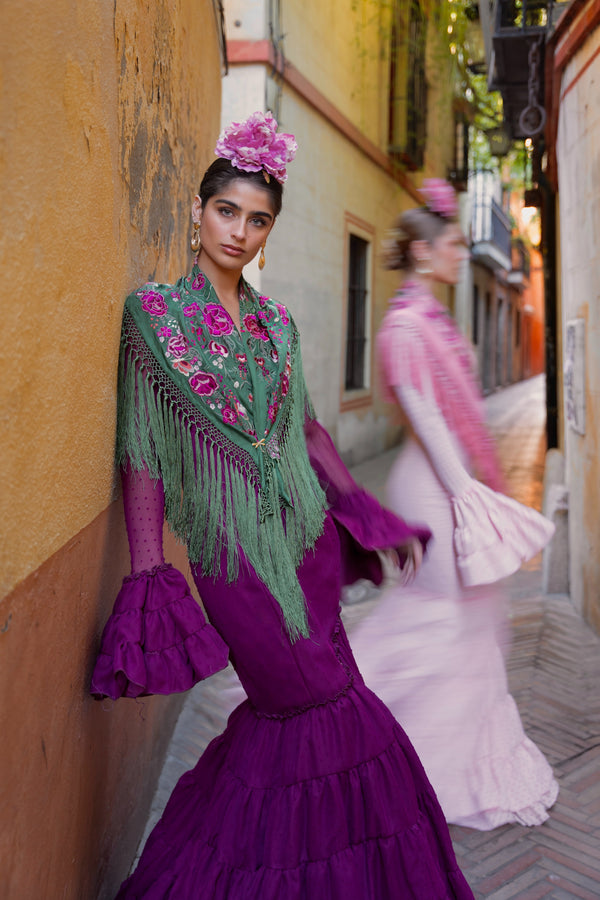 Mantón Castizo - VERDE ANDALUCÍA