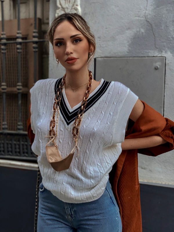 Divine Knitted Vest - White